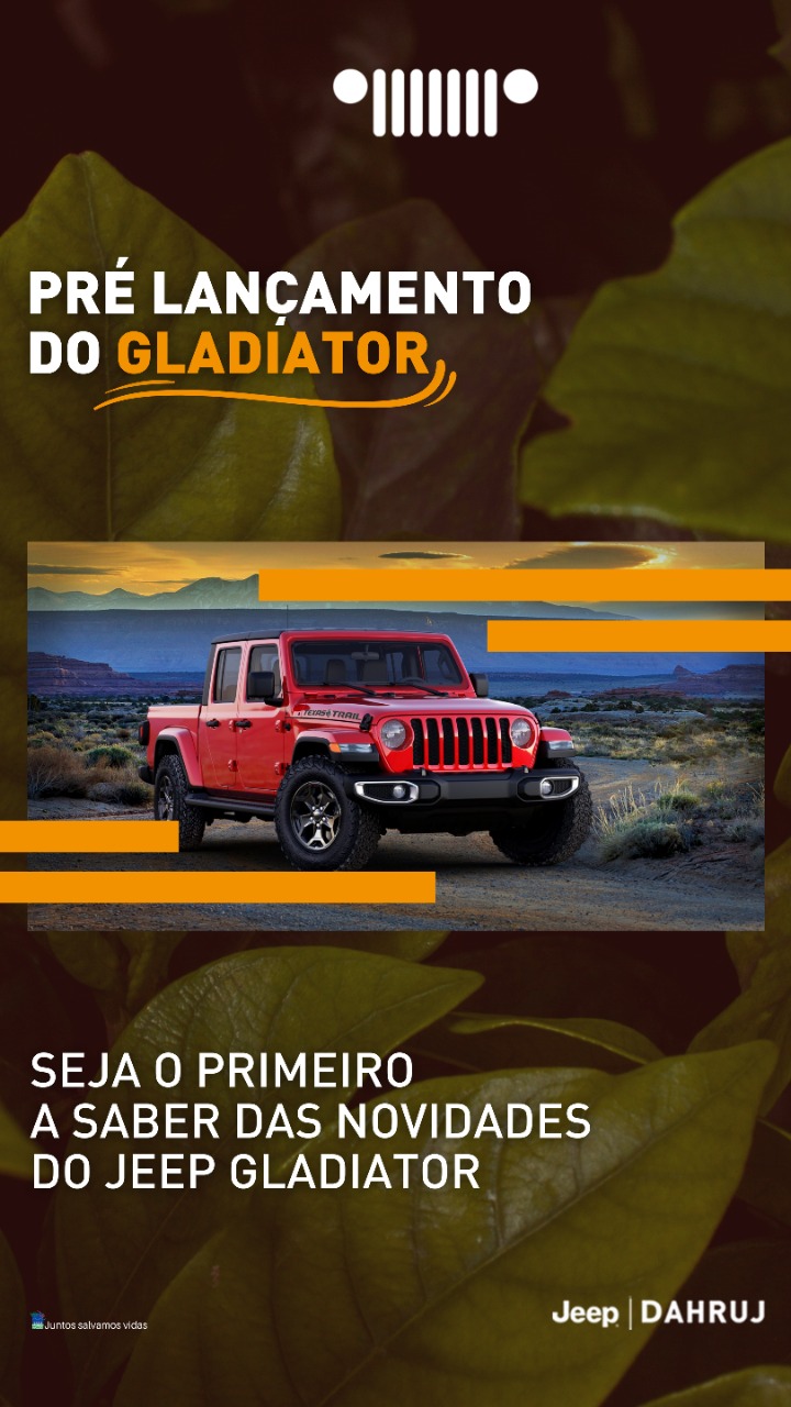 Lançamento Jeep Gladiator Jeep Dahruj Jeep Dahruj Primária